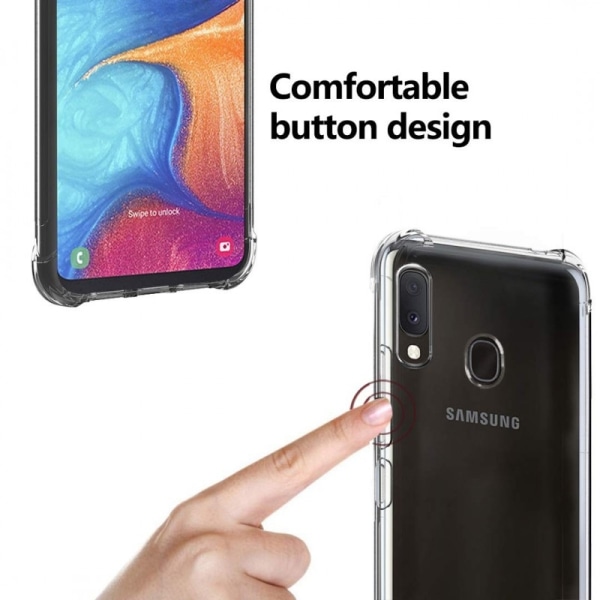 Samsung A20e Stöttåligt Skal med Förstärkta Hörn (SM-A202F) Transparent