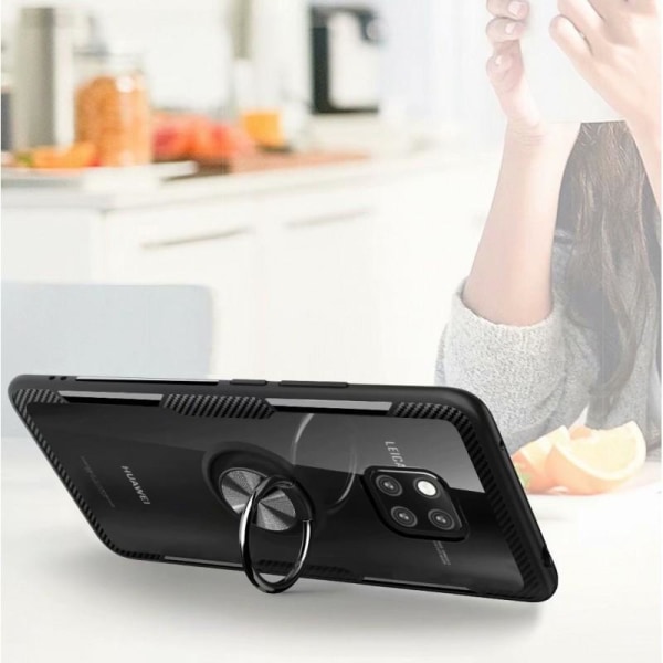 Xiaomi Poco X3 NFC praktisk stødsikkert cover med ringholder V4 Black