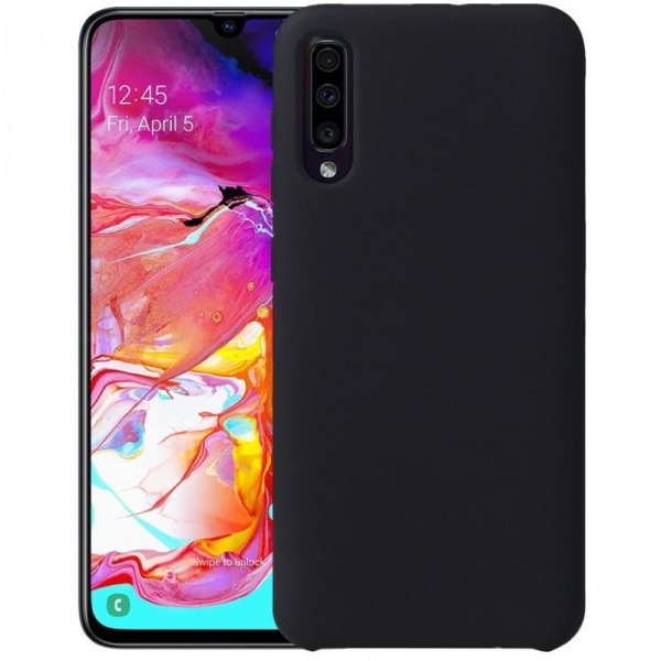 Samsung Galaxy A70 ultratynn myk gummibelagt matt svart deksel Black