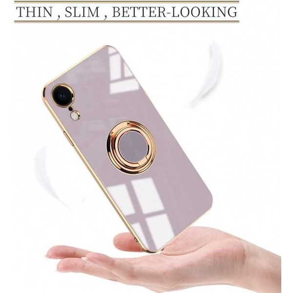 iPhone XR Elegant & Stöttåligt Skal med Ringhållare Flawless Svart