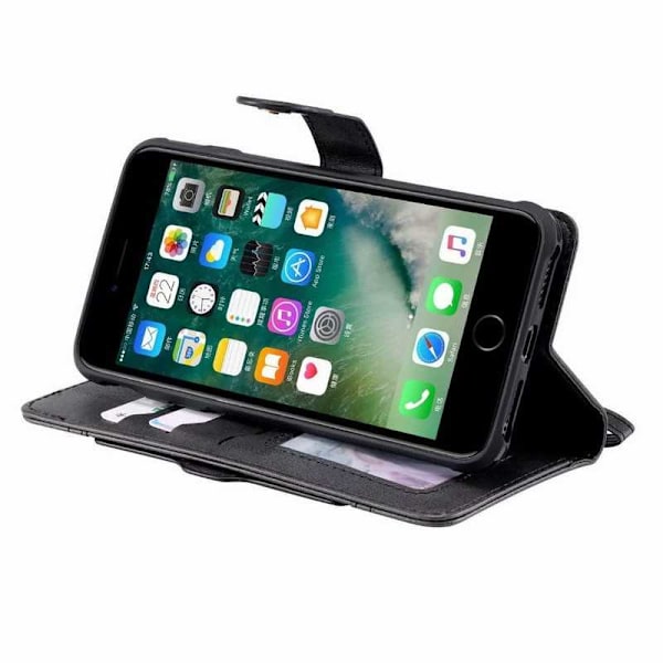 iPhone 6S Plus Praktiskt Fodral med Magnetskal 6-Fack Winston V2 Svart