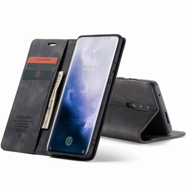 OnePlus 7 Pro Elegant Flip Case CaseMe 3-FACK Black