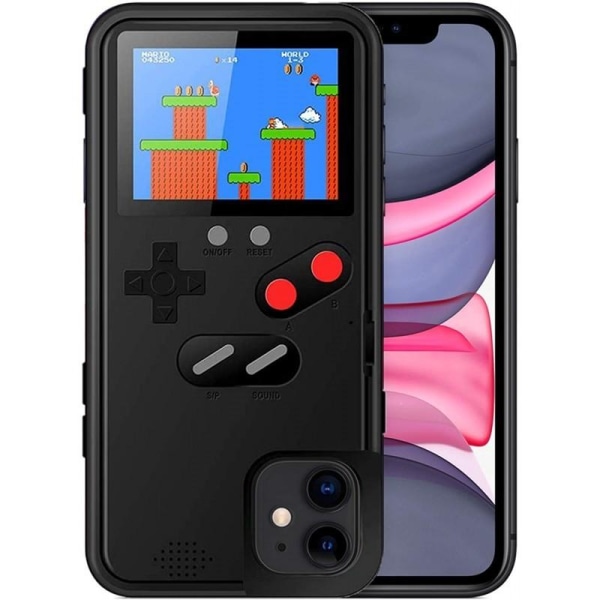 iPhone 13 Mini Classic Gameboy Case Farveskærm | 36 Små spil Black