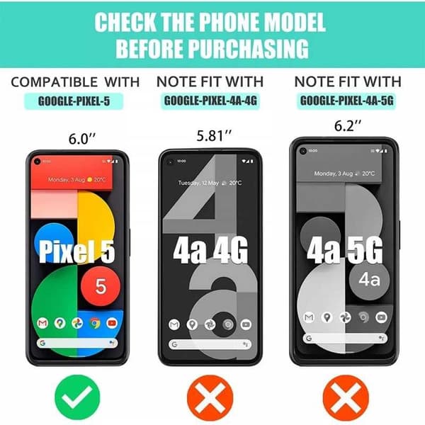Google Pixel 5 Stöttåligt Skal FullCarbon V3 Svart
