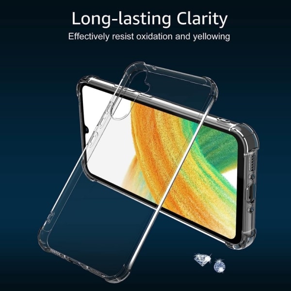 Samsung A34 5G Stöttåligt Skal med Förstärkta Hörn Transparent