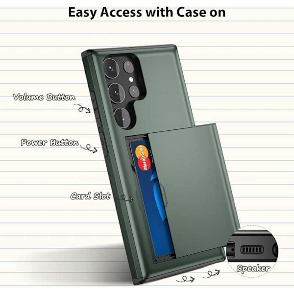 Samsung S24 Ultra Iskunkestävä Cover Cover Card -paikka StreetWise