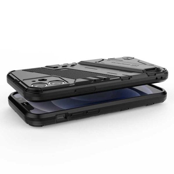 iPhone 12 Mini Shockproof Cover med Kickstand ThinArmor V2 Mörkgrön