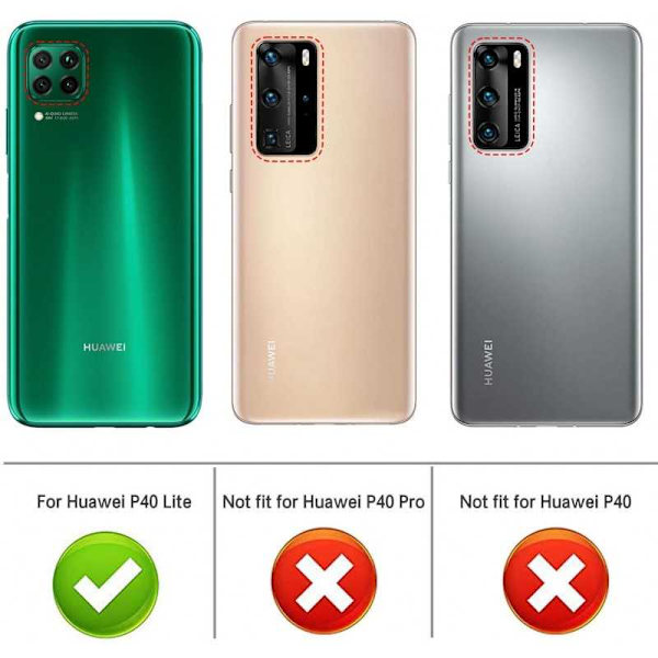 Huawei P40 Lite Stöttåligt Genomskinligt Skal Simple Transparent