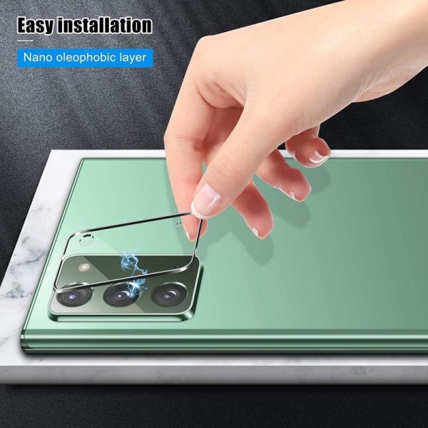 2-PACK Samsung Note 20 Kamera Linsskydd Flexibelt Glas Transparent