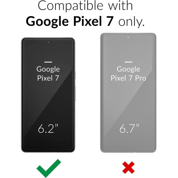 Google Pixel 7 Stöttåligt Genomskinligt Skal Simple Transparent