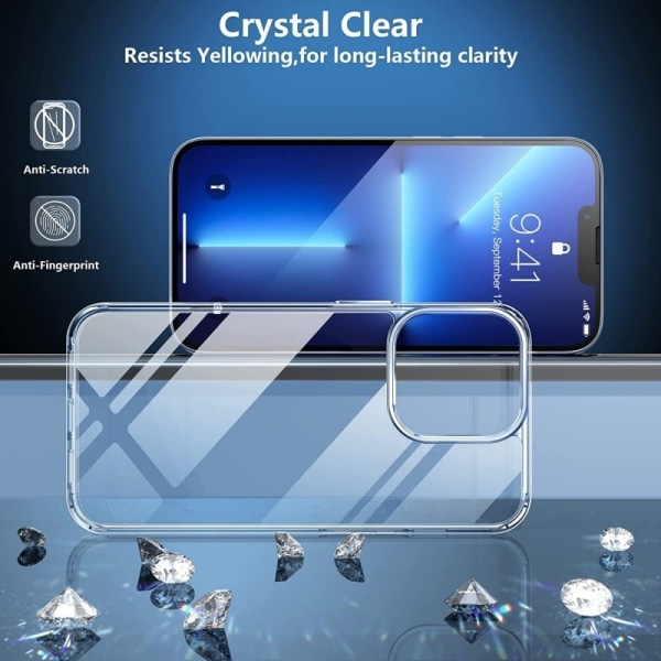 iPhone 12 Pro iskuja vaimentava silikonikotelo Simple Transparent