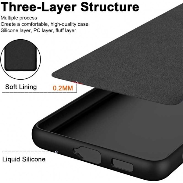 Samsung A05s Kuminen Shell Liquid - Musta