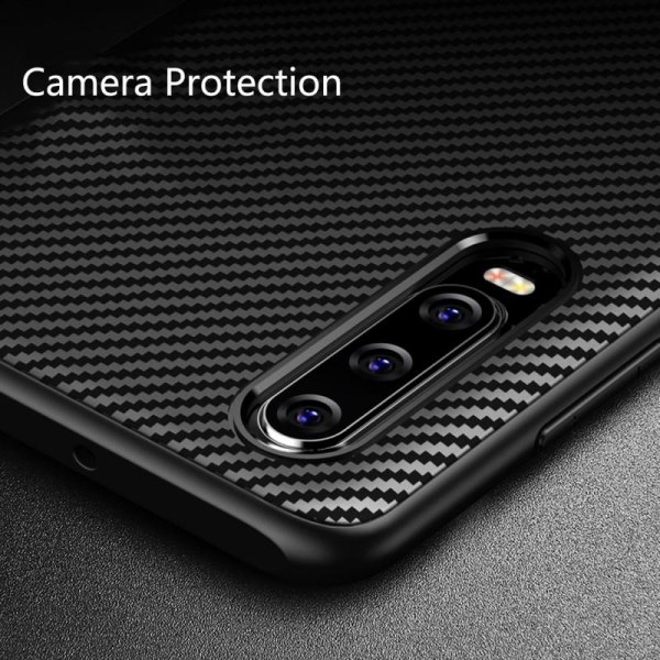 Huawei P30 iskunkestävä suojus täyshiiltä Black