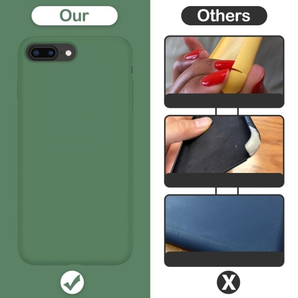 Gummibelagt Stöttåligt Skal iPhone 7 Plus / 8 Plus - Grön