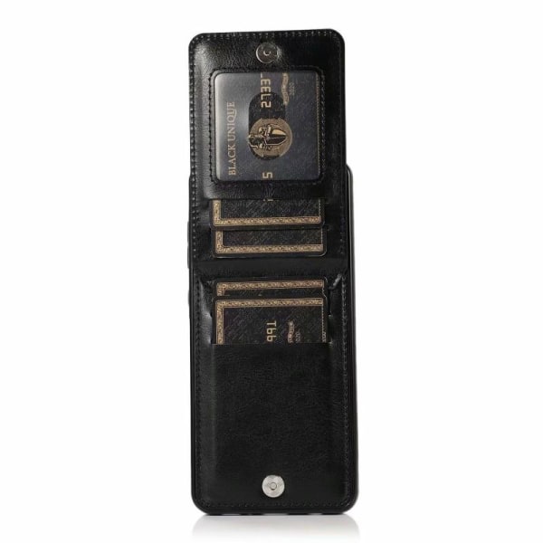 Samsung A21s Mobile Cover Card Holder 5-SLOT Retro V3 Black