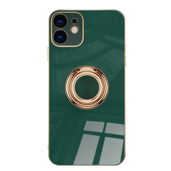 iPhone 11 Pro Max Elegant & stødsikkert cover med ringholder fej Mörkgrön