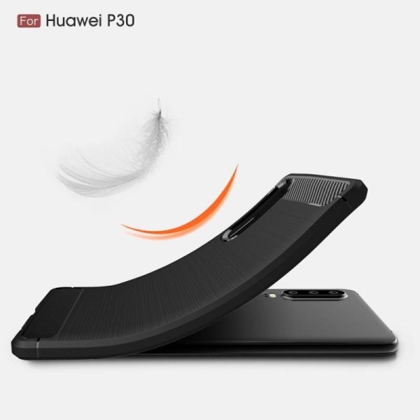 Huawei P30 Iskunkestävä Iskunvaimennuskuori SlimCarbon Black