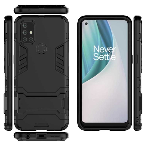 OnePlus Nord N10 iskunkestävä kotelo jalustalla ThinArmor Black