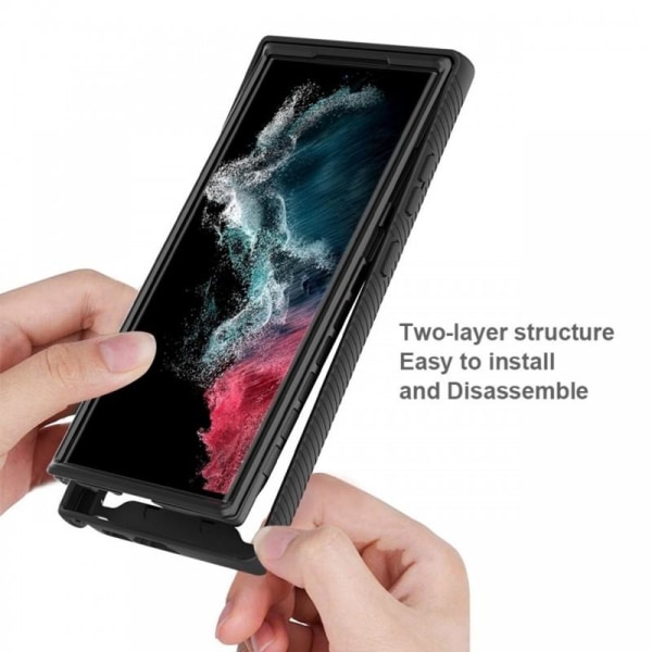 Samsung S23 Ultra Heltäckande Premium 3D Skal ThreeSixty Transparent
