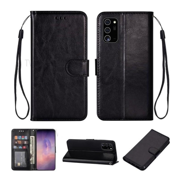 Samsung Note 20 Ultra Wallet Case PU-nahkainen 4-FACK Evry Black