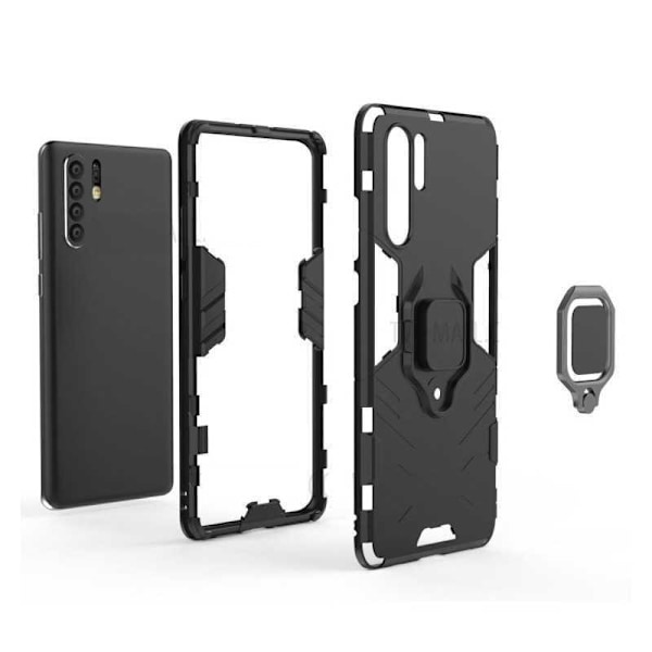 Huawei P30 Pro iskunkestävä suojus rengaspidikkeellä ThinArmor Black