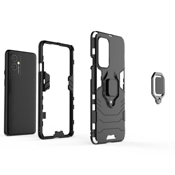 OnePlus 9 -iskunkestävä kotelo ThinArmor-renkaan pidikkeellä Black
