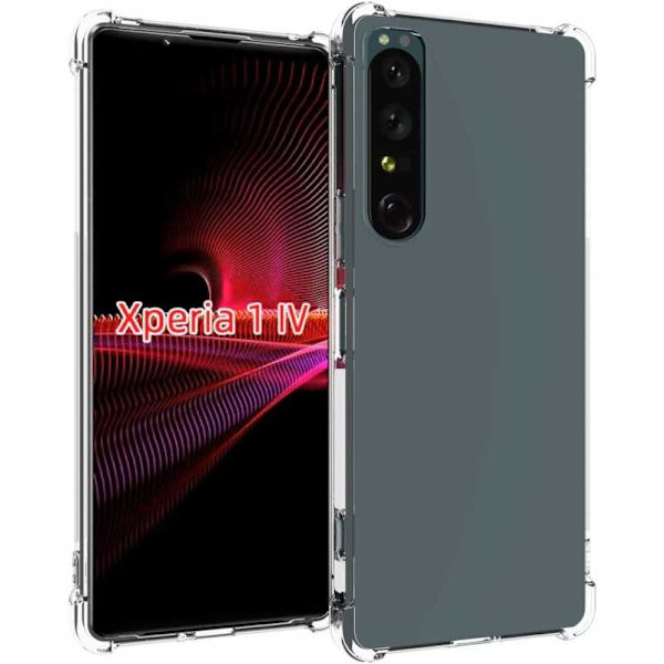 Xperia 1 IV stødabsorberende silikoneskal Shockr Transparent