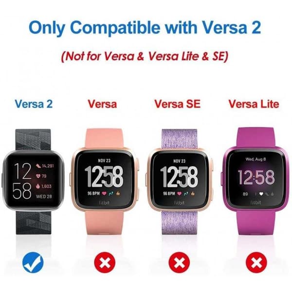 2-PACK Fitbit Sense FullFrame 3D karkaistu lasi 0,2mm 9H Transparent
