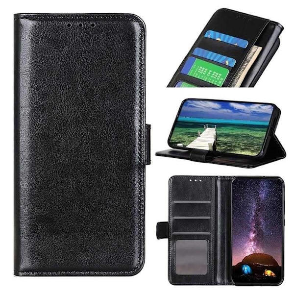 OnePlus 10 Pro Wallet Case PU Læder 4 RUMMET Black