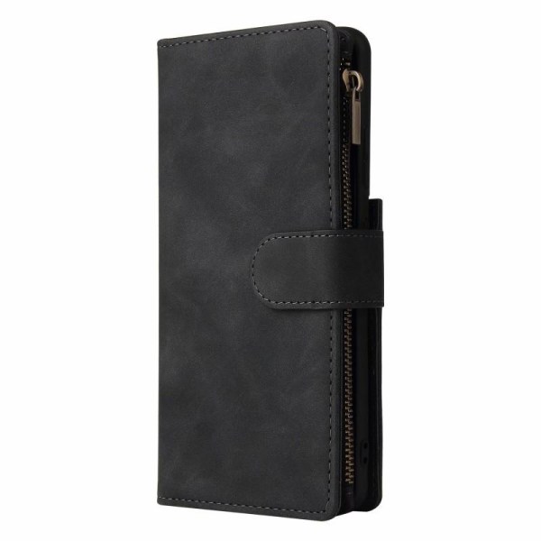 Samsung S21 Ultra Multifunctional Wallet Case Lynlås 8-rum Black