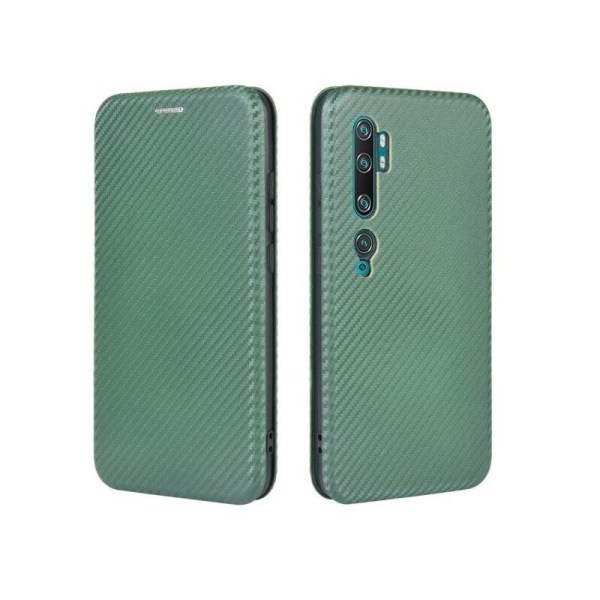 Xiaomi Mi 10/10 Pro Flip Case Kortrum CarbonDreams Grøn Green