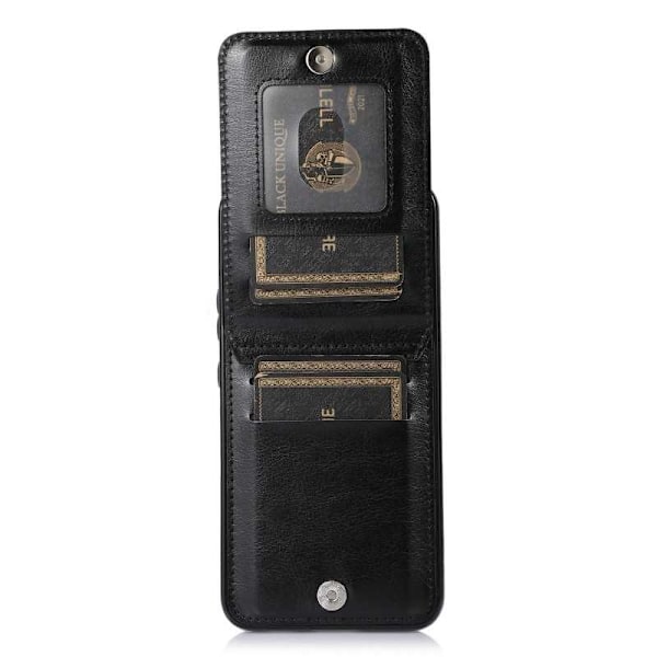 Samsung S23 Mobilskal Korthållare 5-FACK Retro V3 Svart