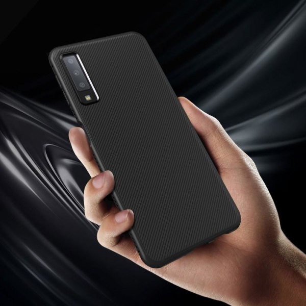 Samsung Galaxy A50 iskunkestävä suojus FullCarbon V3 Black