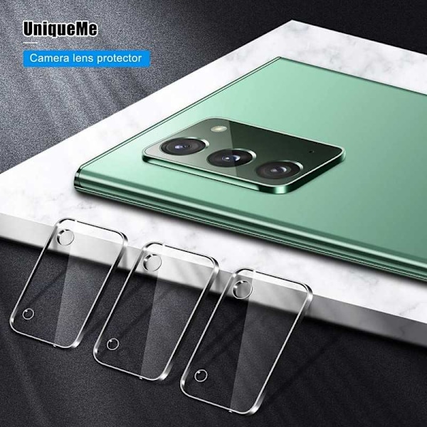2-PACK Samsung Note 20 -kameran linssisuojus, joustava lasi Transparent