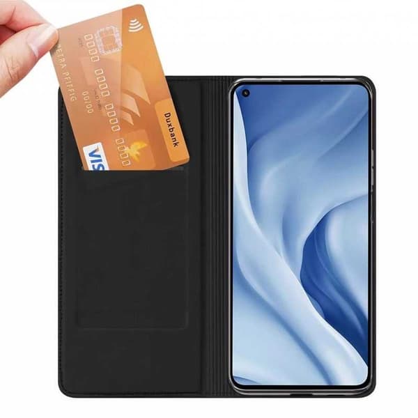 Xiaomi Mi 11 Lite Flipfodral Smooth Kortfack Black
