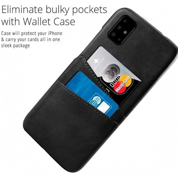 Samsung A51 Iskunvaimennin korttikotelo Retro V2 Black
