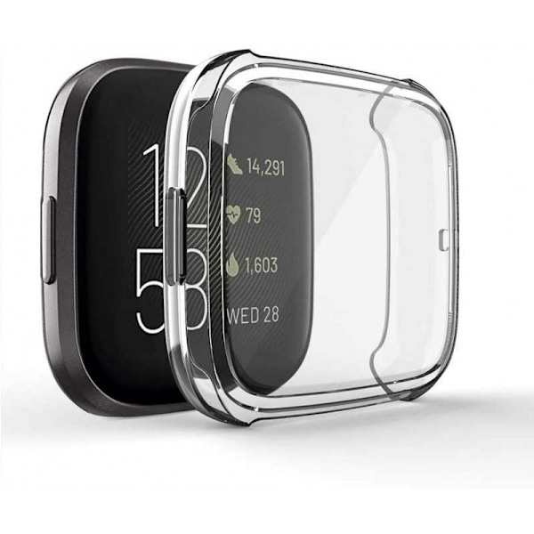 Täysi peittävä erittäin ohut TPU-suojus Fitbit Versa 2 Liquid Transparent