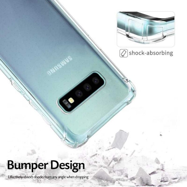 Samsung S10 Plus Stöttåligt Skal med Förstärkta Hörn (SM-G975F) Transparent