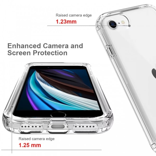 iPhone 6 / 7 / 8 / SE 2020 2022 Heltäckande Premium 3D Skal 3in1 ThreeSixty Clear