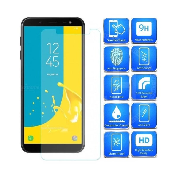 2-PACK Samsung J6 2018 karkaistu lasi 0,26 mm 2,5D 9H Transparent