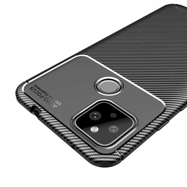 Google Pixel 4a 5G stødsikkert tyndt cover FullCarbon V4 Black