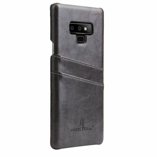 Samsung Note 9 Stötdämpande Korthållare Retro Svart