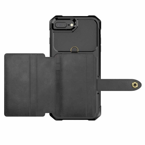 iPhone 7 Stöttåligt Premium Skal 11-FACK Solid V4 Svart