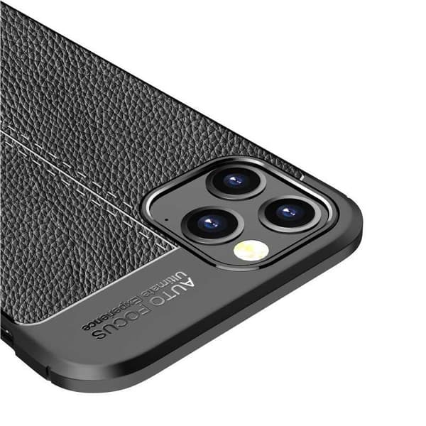 iPhone 13 Pro Iskunkestävä ja iskunvaimennussuoja LeatherBack Black
