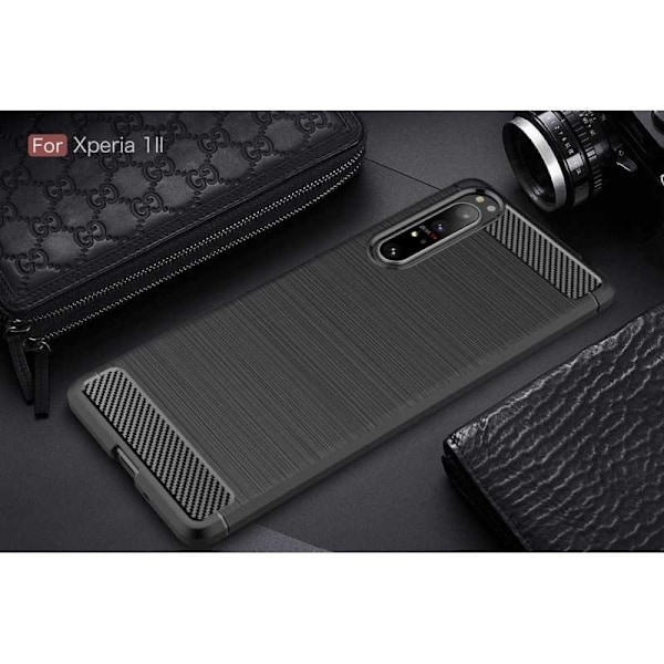 Xperia 1 II:n iskunkestävä suojus SlimCarbon (XQ-AT51) Black