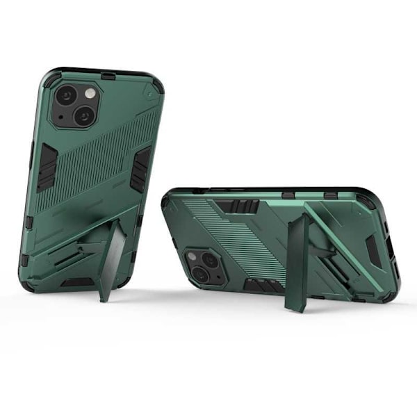 iPhone 13 Mini Iskunkestävä kotelo jalustalla ThinArmor V2 Mörkgrön