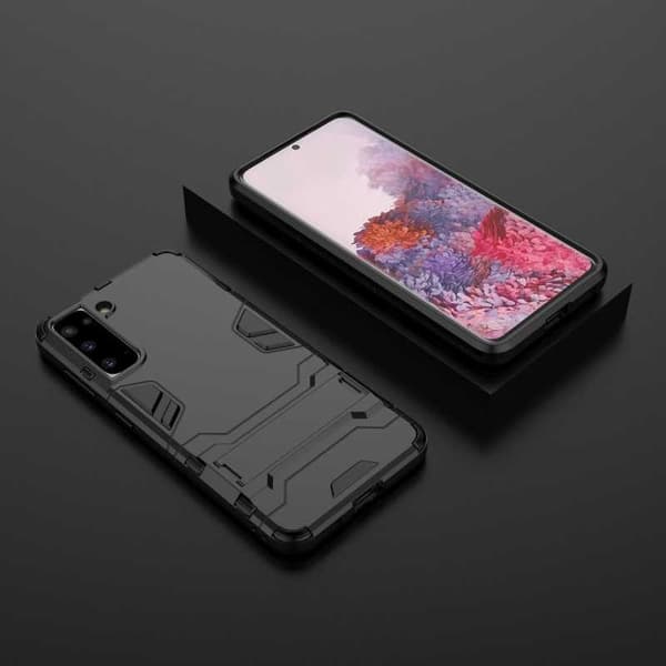 Samsung S21 Plus Stöttåligt Skal med Kickstand ThinArmor Svart