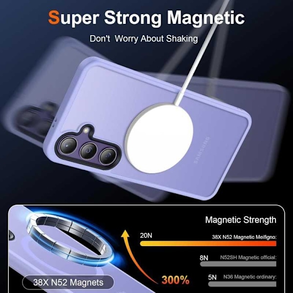 Samsung S24 Transparent Stötdämpande Skal MagSafe-Kompatibelt V2