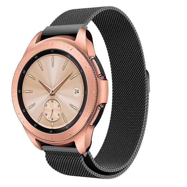 Universal Klockarmband Milanesisk Loop 22mm - Svart Svart