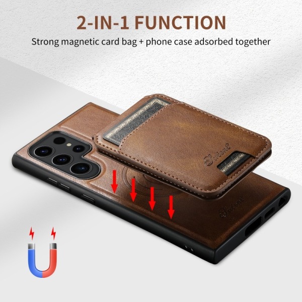 Suteni™ 2in1 Magsafe Skal med Korthållare Samsung S23 Ultra - Sv